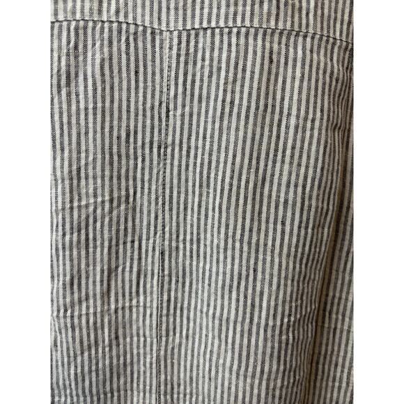 Gudrun Sjoden Brown Striped Pocket Dress Linen Organic Cotton Size S EUC - Picture 7 of 16